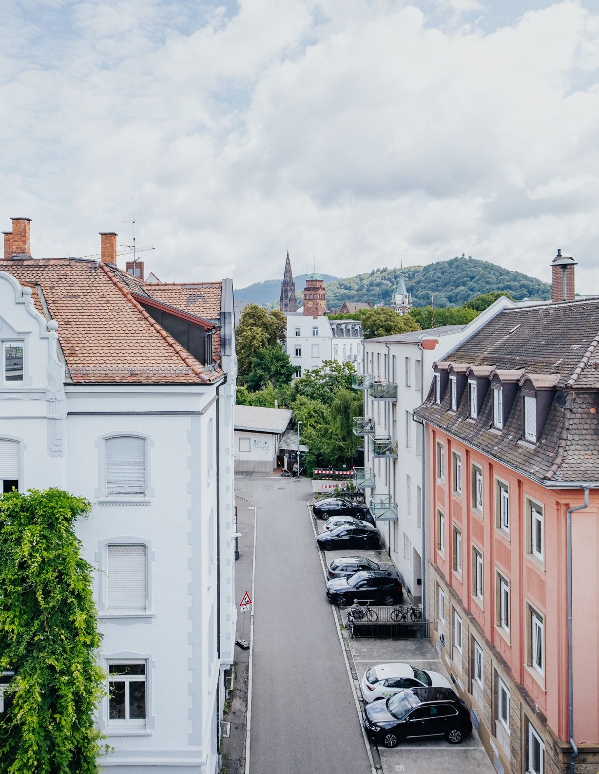 Blick über die Dächer von Freiburg mit Münsterturm