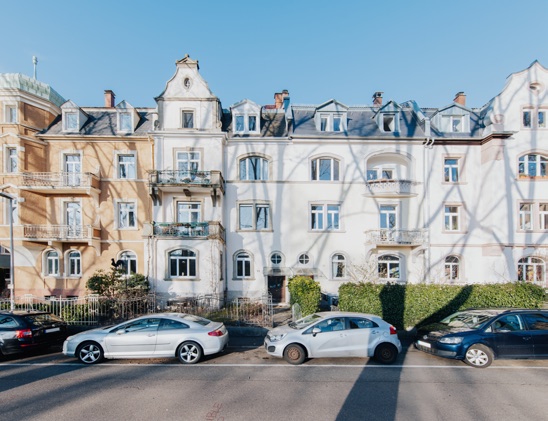 Gründerzeit-Häuserzeile in Freiburg